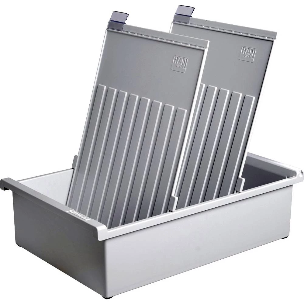 HAN 954-0-1-11 954-0-1-11 nosač za kartice svijetlosiva maks. broj kartica: 1.300 kartica DIN A4 uspravno slika