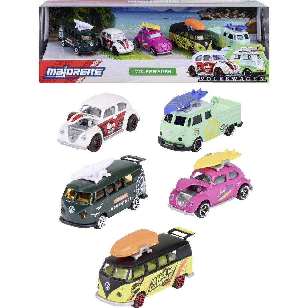 Majorette Volkswagen (VW) Poklon paket od 5 komada gotovi model model automobila slika