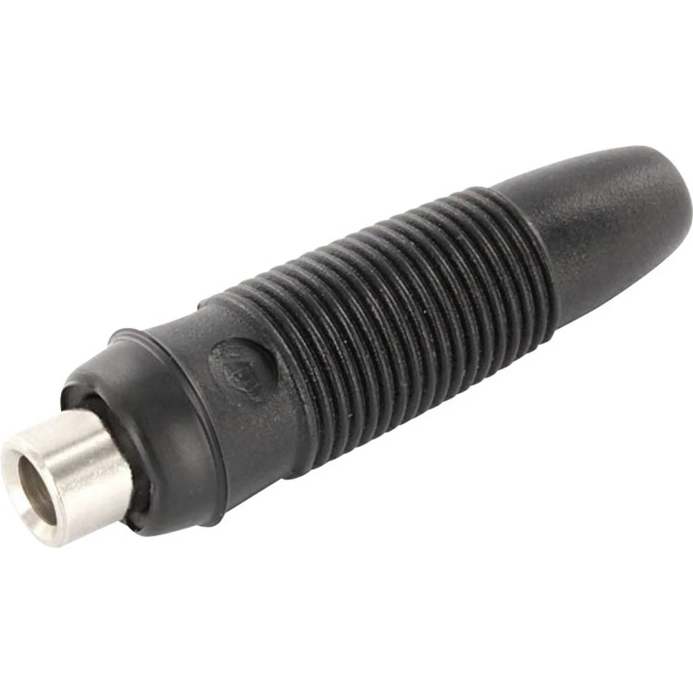 Laboratorijski ženski konektor Konektor, ravni Zatik-&Oslash;: 4 mm Crna econ connect 100 ST slika