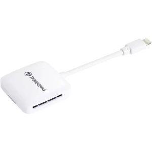 USB čitač kartica pametni telefon/tablet Transcend TS-RDA2W Bijela Apple Lightning slika