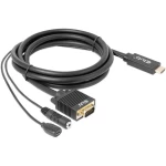 club3D HDMI / utičnica / USB-Micro-B / VGA adapterski kabel HDMI-A utikač, klinken 3.5 mm utičnica, USB-Micro-B utičnica, VGA 15-polni utikač 2 m crna CAC-1712 high speed  HDMI, s USB, mogućn