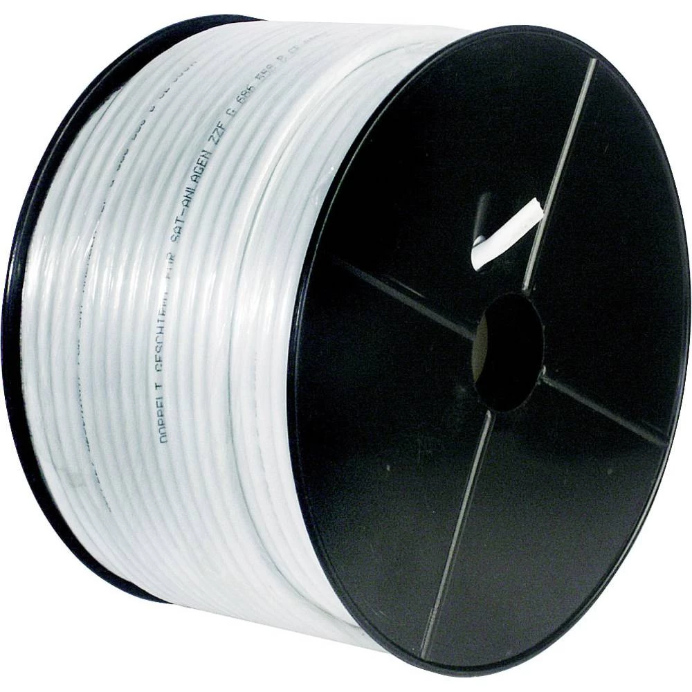 Koaksialni kabel Vanjski promjer: 4.60 mm 75 Ohm 80 dB Bijela Goobay 67101 100 m slika