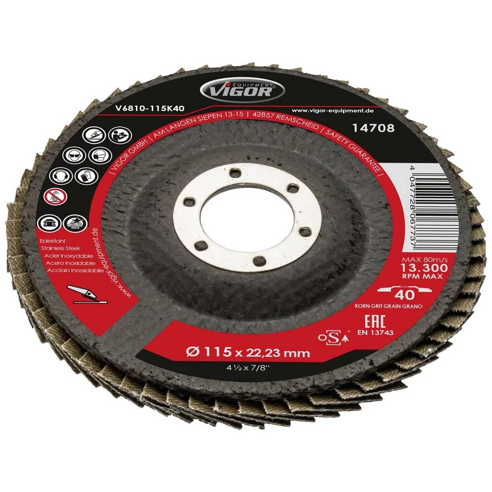 Vigor V6810-115K80 Set nazubljenih bravica za pranje promjer 115 mm   1 St. slika