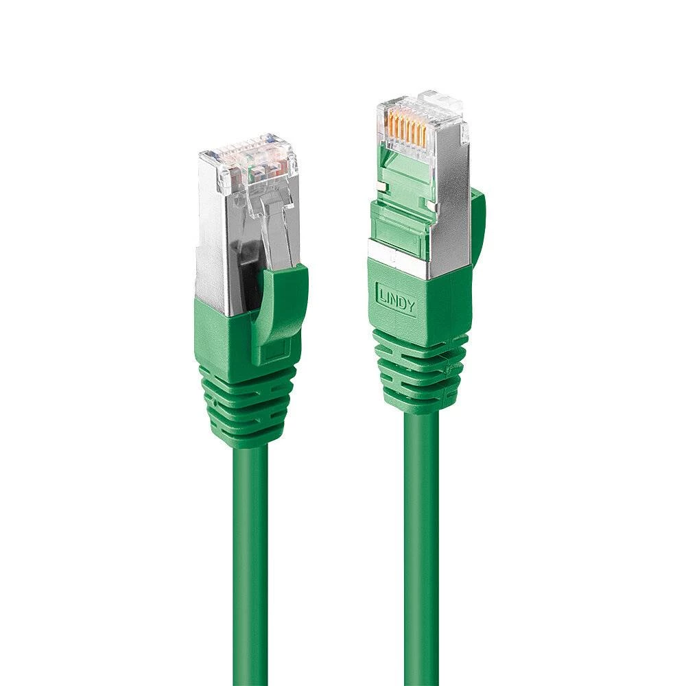 LINDY 45957 RJ45 mrežni kabel, Patch kabel CAT 6 S/FTP 15.00 m zelena 1 St. slika