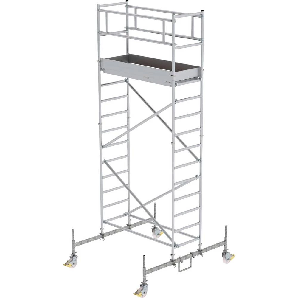 Günzburger Steigtechnik 154345 na roli montaža bez alata Radna visina (maks.): 5.5 m slika