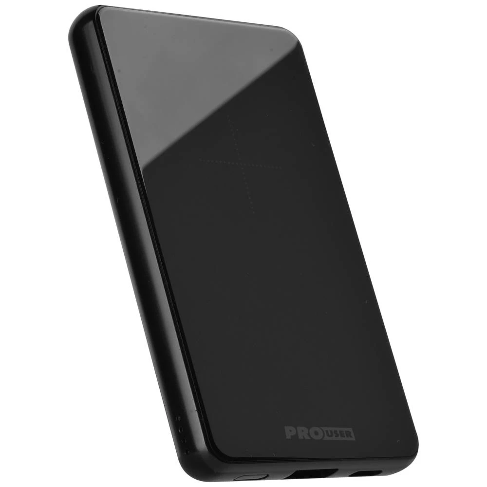 ProUser  Wireless Powerbank 5000 mAh Power Delivery 3.0, Qi Wireless Charging li-ion  crna istovremeno punjenje i pražnjenje, prikaz statusa slika
