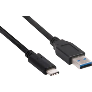 club3D USB 3.1 Priključni kabel [1x Muški konektor USB-C™ - 1x Muški konektor USB 3.0 tipa A] 1 m Crna slika
