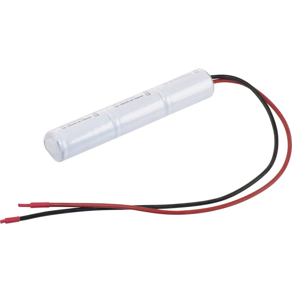 Aku-pack 3x Sub-C Pogodan za visoke temperature, Kabel, Flat-Top NiCd Mexcel Inline L1x3 3.6 V 1500 mAh slika