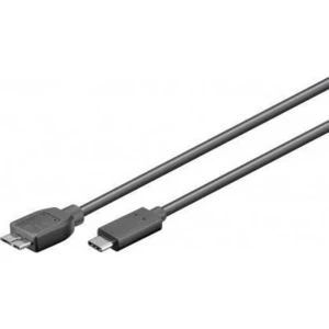 Goobay USB 3.0 Priključni kabel [1x Muški konektor USB 3.0 tipa B - 1x ] 0.6 m Crna slika