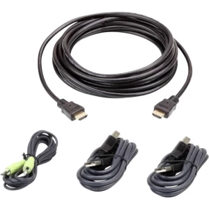 ATEN KVM priključni kabel [1x muški konektor HDMI, muški konektor USB 2.0 tipa a, 3,5 mm banana utikač - 1x muški konektor HDMI, 3,5 mm banana utikač, ženski konektor USB 2.0 tipa b] 3.00 m slika