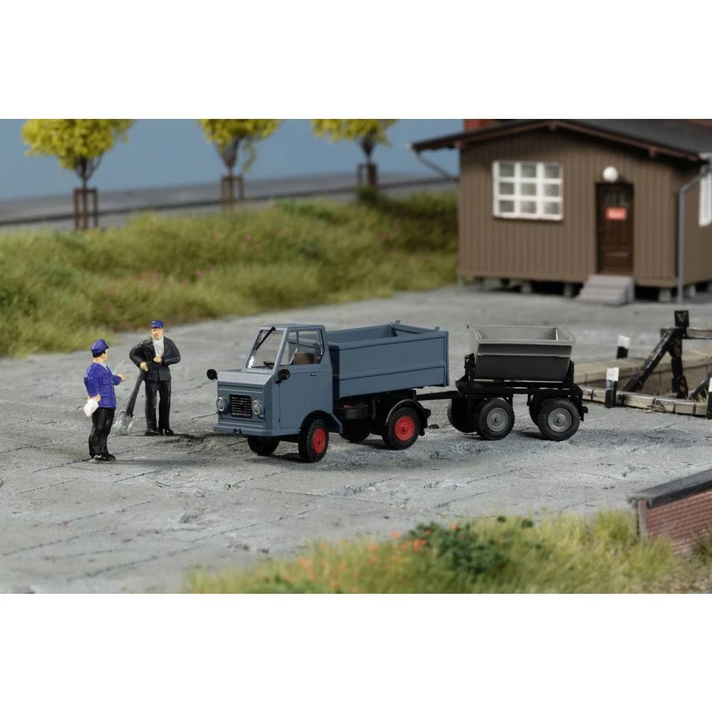 Auhagen 41676 h0  Multicar M22 visoko-bord kiper s kiper prikolicom slika