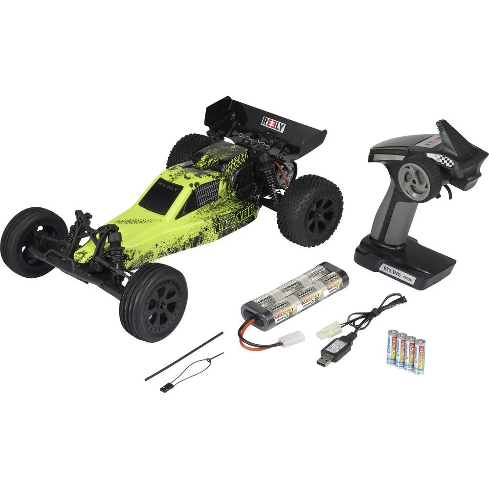 Reely LIZARD S četkama 1:10 RC model automobila Električni Buggy 100% RtR 2,4 GHz Uklj. baterija i kabel za punjenje slika
