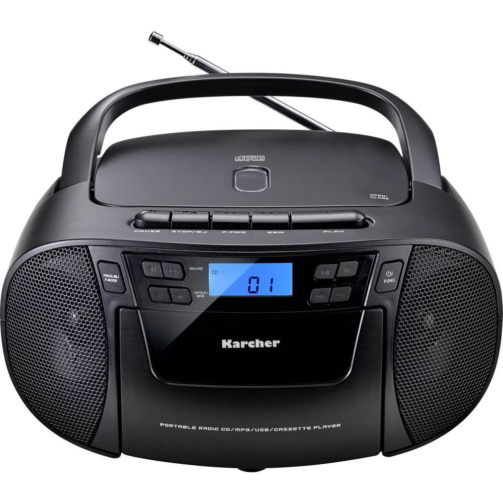Karcher    RR 5045    CD radio    ukw    aux, cd, kaseta, ukw, USB            crna slika