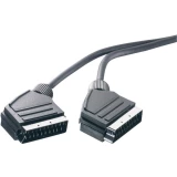 SCART TV, prijemnik (receiver) priključni kabel [1x SCART-utikač 1x SCART-utikač] 0.75 m crn