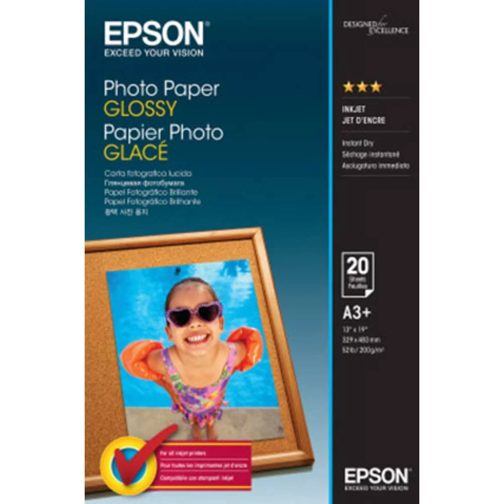 Foto papir Epson Photo Paper Glossy C13S042535 200 gm&sup2; 20 Stranica Sjajan slika