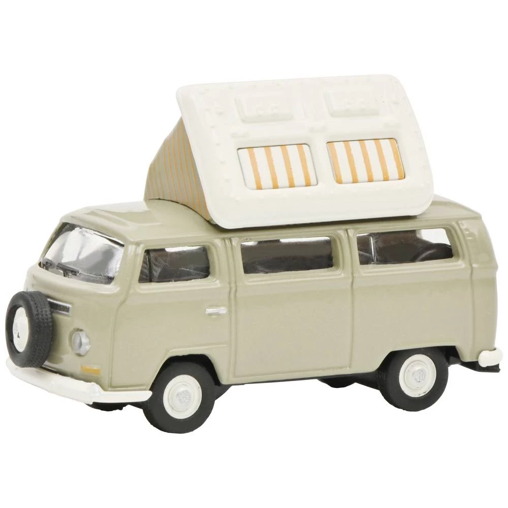 H0 VW T2 kamp za kampiranje s otvorenim krovom za kampiranje Schuco 452670800 h0 Volkswagen T2 kamper slika