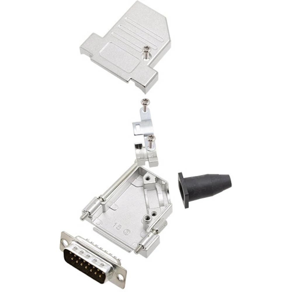 Komplet D-SUB pinskih konektora 45 ° Broj polova: 15 Lemni kup Amphenol 1 ST slika