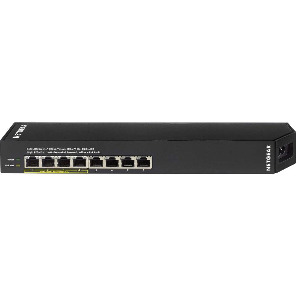 Mrežni preklopnik RJ45 NETGEAR GSS108EPP-100EUS 8 ulaza PoE funkcija slika