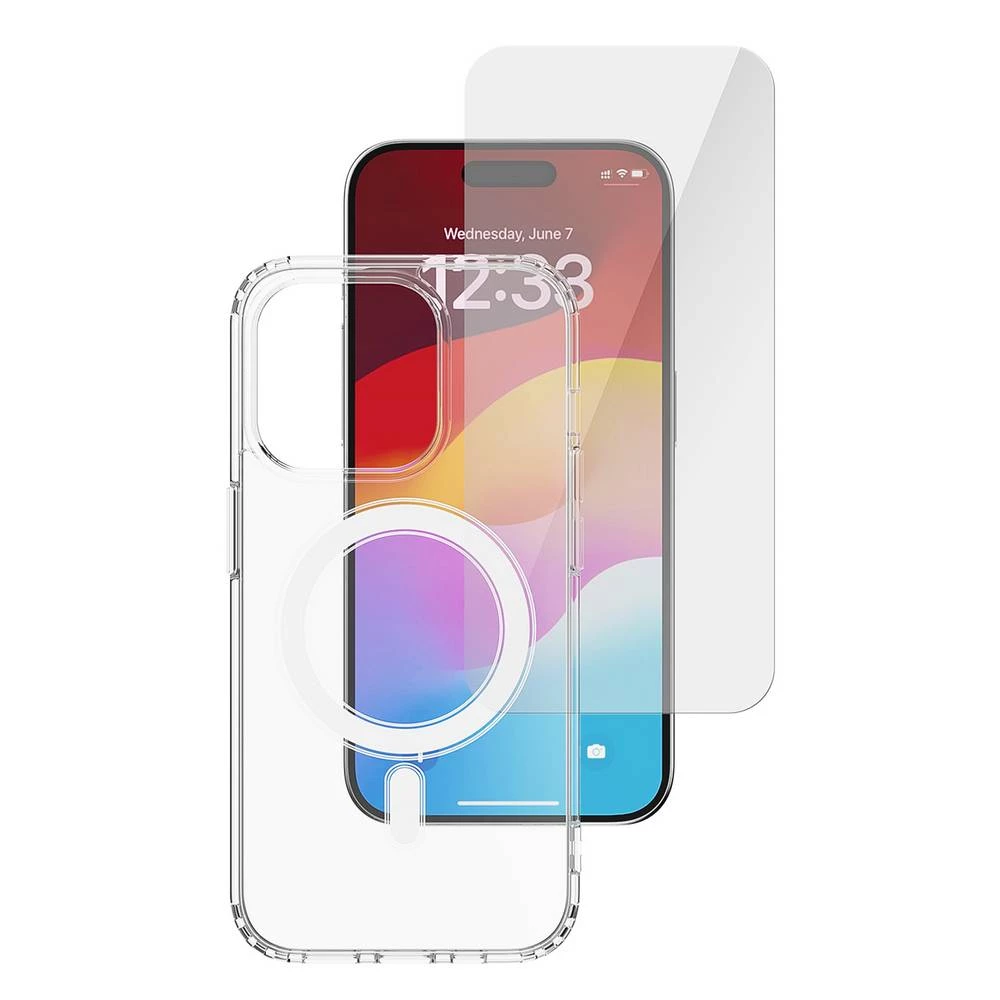 4Smarts 360° Protection Set stražnji poklopac za mobilni telefon Apple iPhone 15 prozirna induktivno punjenje slika