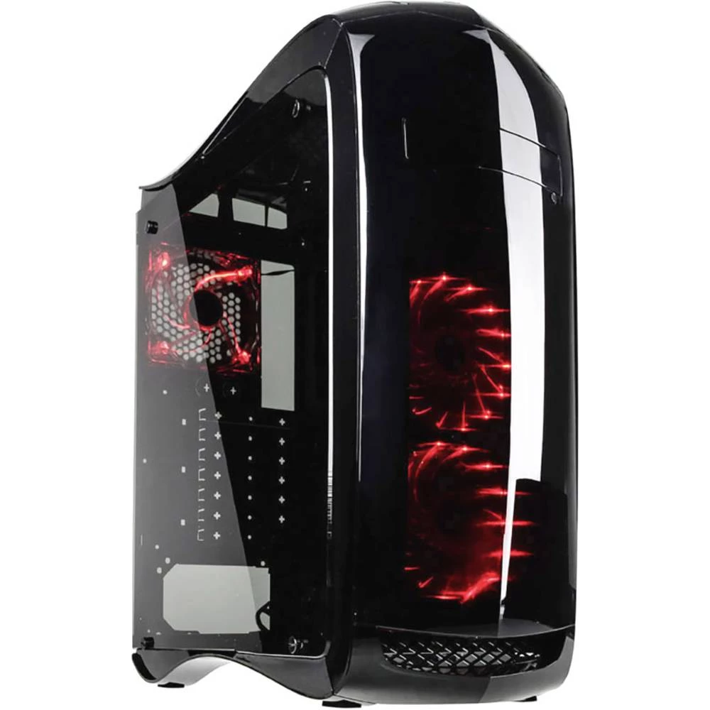 Midi-Tower Kućište za računala Kolink PUNISHER B Crna 3 predinstalirana LED ventilatora, Kontrola ventilatora, Prikladno za AIO slika