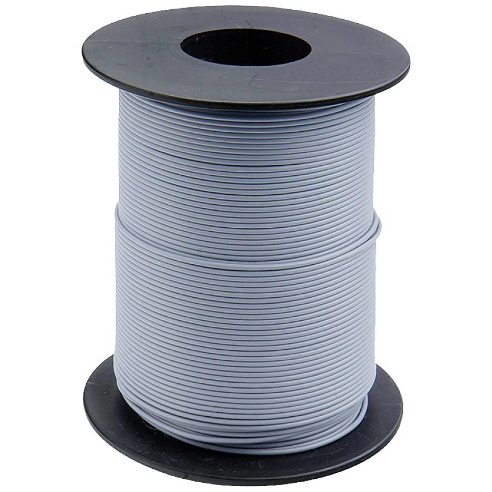 Donau Elektronik 125-S25-9 pletenica  1 x 0.25 mm² siva 25 m slika