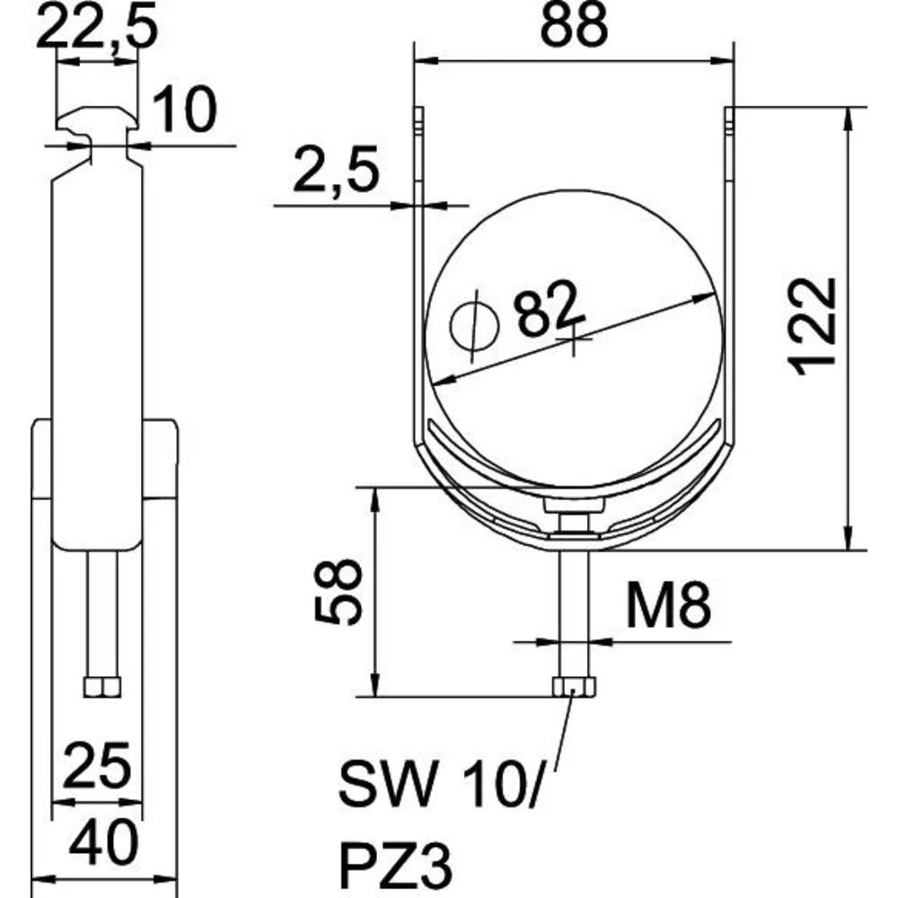 OBO Bettermann 1186282 U-stezaljka kom. slika