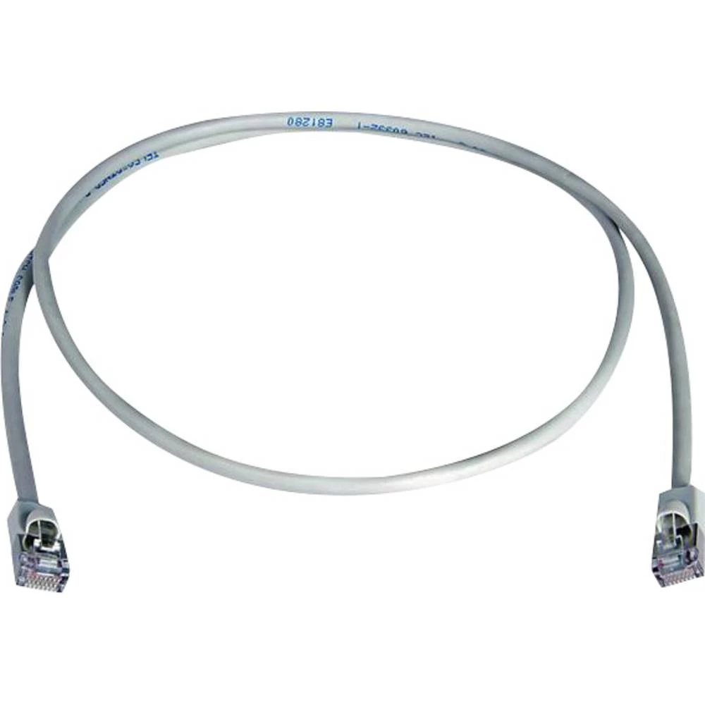 LAN (RJ45) Mreža Priključni kabel CAT 5e F/UTP 2.00 m Siva Vatrostalan, Bez halogena Telegärtner slika