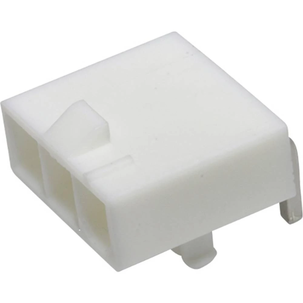Molex 39303038 Mini-Fit Jr. Header, Single Row, Right-Angle, with Snap-in Plastic Peg PCB Lock, 3 Circuits, PA Polyamide slika
