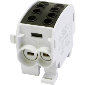 HoraeTec 080310-4-3 odvojna stezaljka za glavni vod  mjed, PA svijetlosiva (RAL 7035), intenzivna crna (RAL 9005) 1-polni  160 A  690 V Vrsta provodnika = L slika