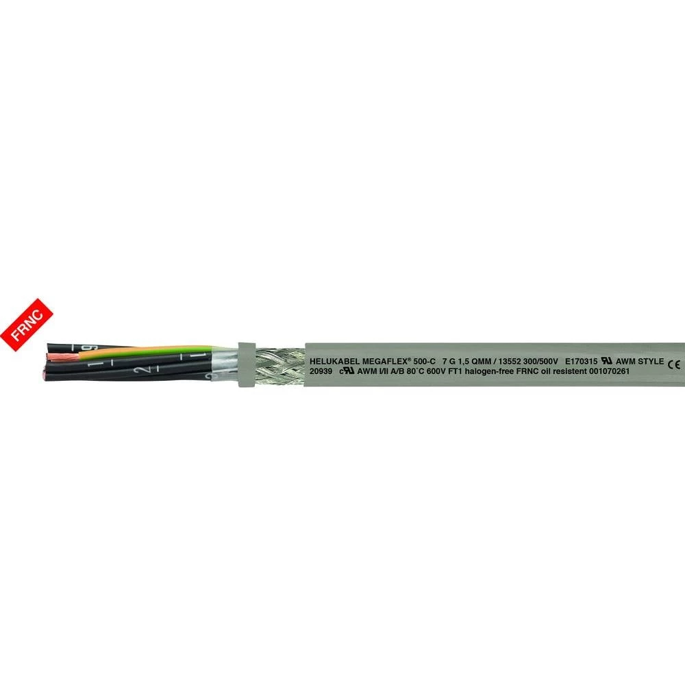 Helukabel MEGAFLEX® 500-C kontrolni vod 7 G 0.75 mm² siva 13523-500 500 m slika