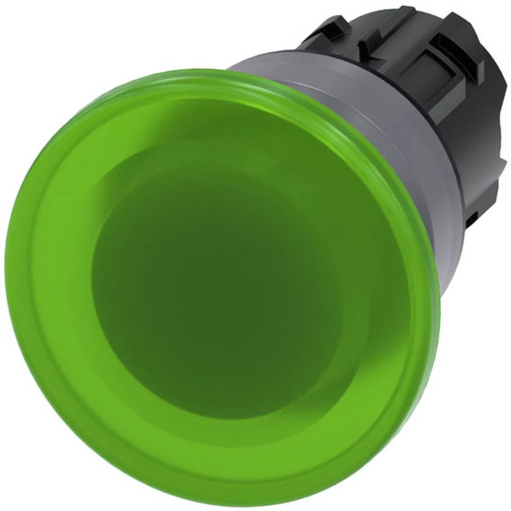Siemens 3SU1031-1BD40-0AA0 gljivasto tipkalo prednji prsten od metala dugme pješčano-siva, zelena   1 St. slika