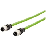 Metz Connect 142M1D11050 M12 mrežni kabel, Patch kabel CAT 5e SF/FTP 5 m zelena PUR plašt, postojan na kiselinu, postojan na ozon, UV otporan, mogućnost korištenja za vuču, bez halogena, postojan n...