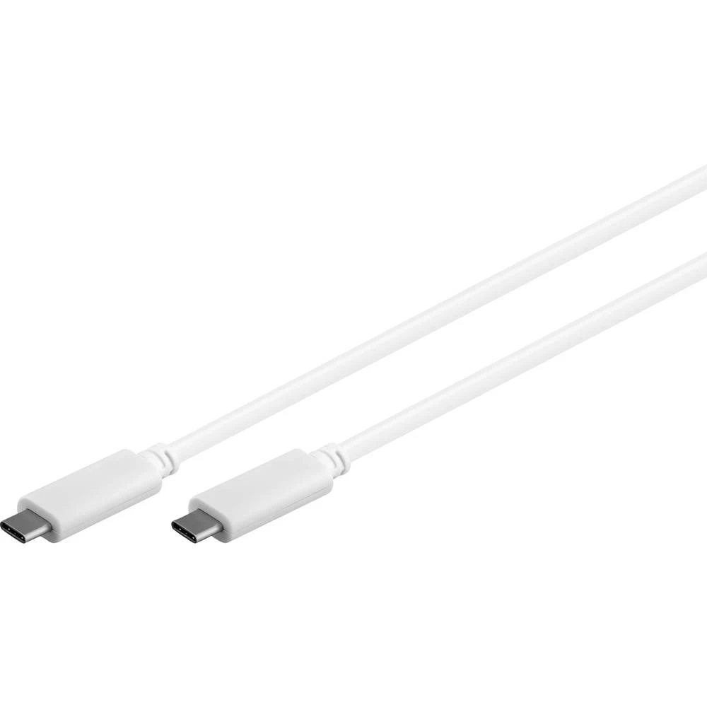 Goobay USB 3.1 Priključni kabel [1x Muški konektor USB-C&trade; - 1x Muški konektor USB-C&trade;] 0.5 m Bijela pozlaćeni kontakt slika