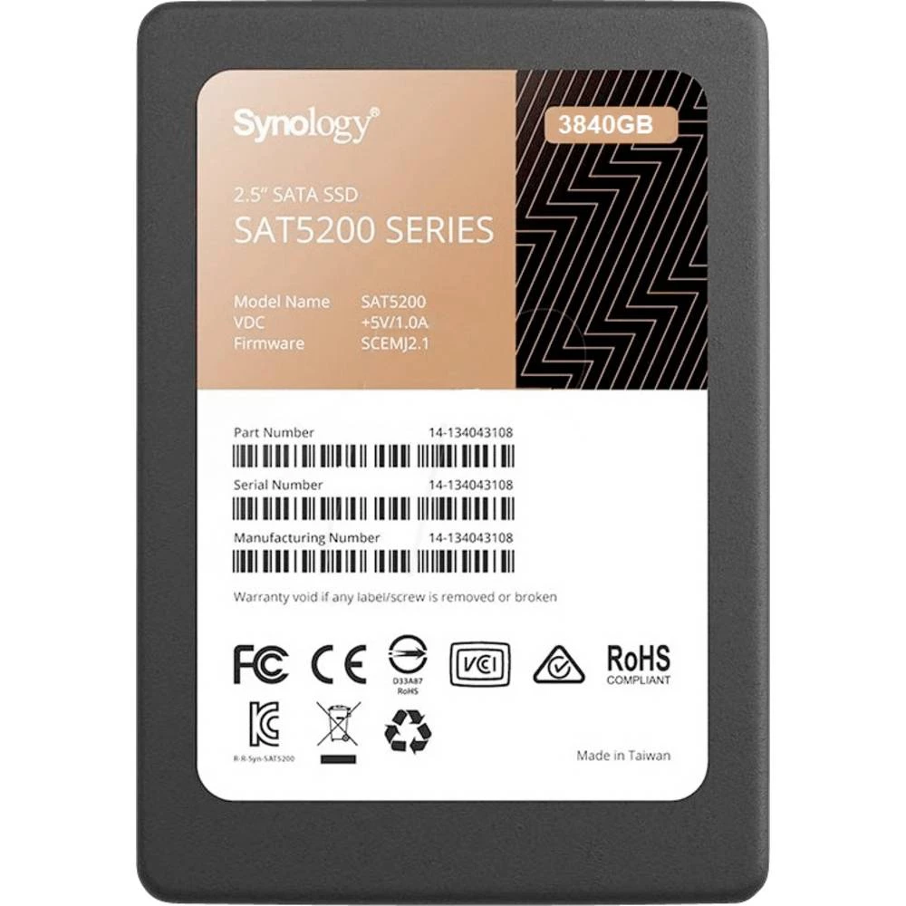 Synology  3.84 TB unutarnji SAS SSD 6.35 cm (2.5 ") SATA 6 Gb/s maloprodaja SAT5200-3840G slika