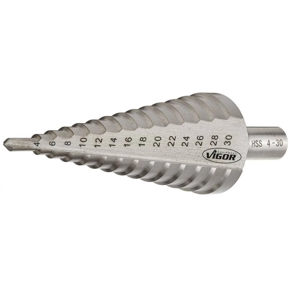 Vigor V2396 HSS stupanjsko svrdlo 4 - 30 mm Ukupna dužina 100 mm cilinder 1 kom. slika