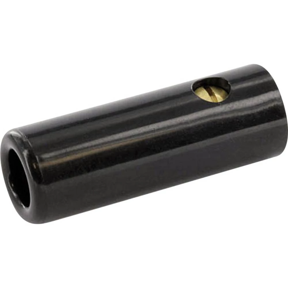 Banana utikač Žženski konektor, ravni Zatik-&Oslash;: 4 mm Crna econ connect 100 ST slika