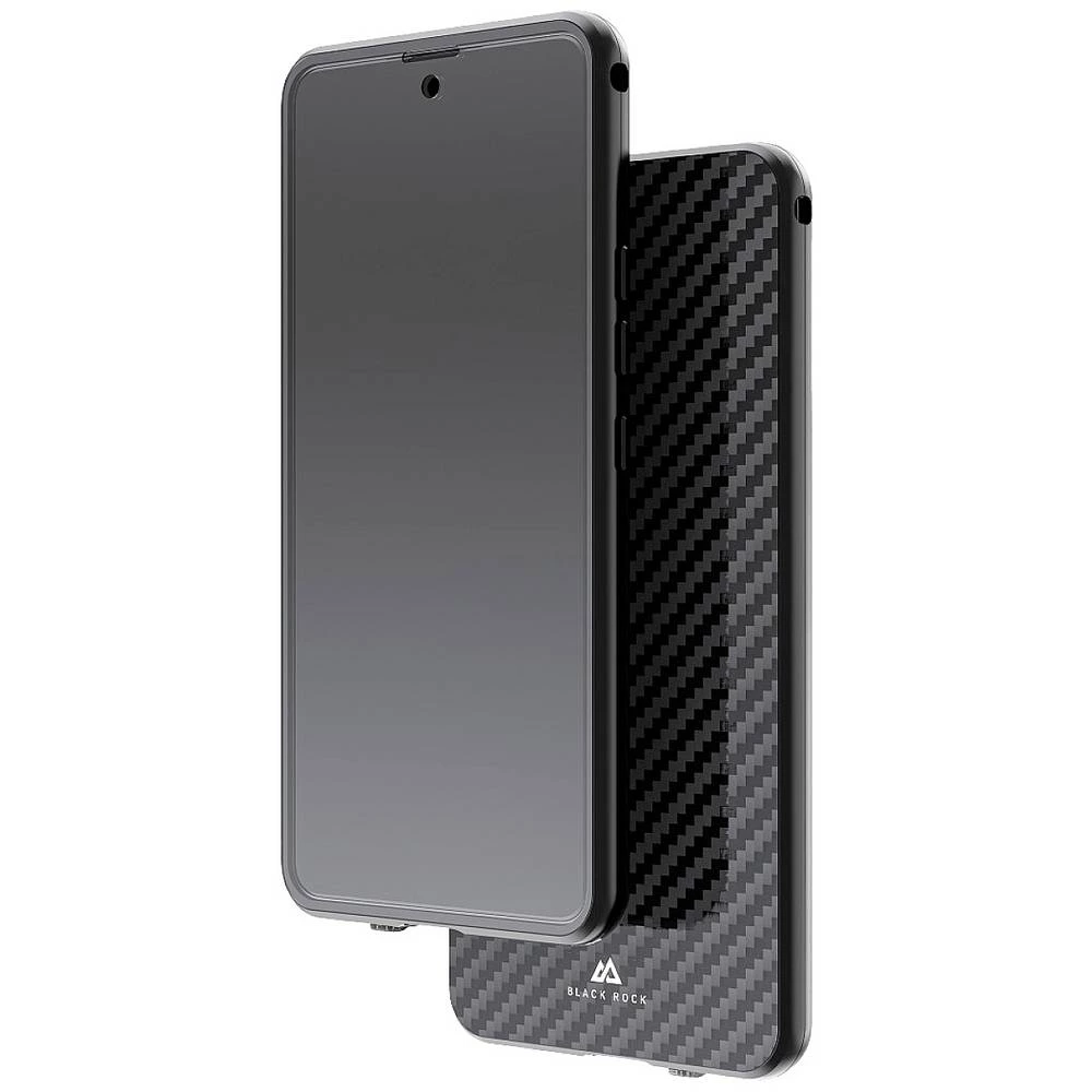 Poklopac 360° staklo za Samsung Galaxy S22 (5G), pravi ugljik Black Rock 360° etui Samsung Galaxy S22 karbon crna boja slika