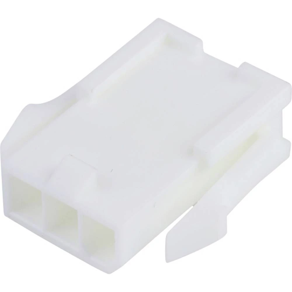 Molex 39014033 Mini-Fit Jr. Plug Housing, Single Row, 3 Circuits, UL 94V-0, with Panel Mounting Ears, Natural slika