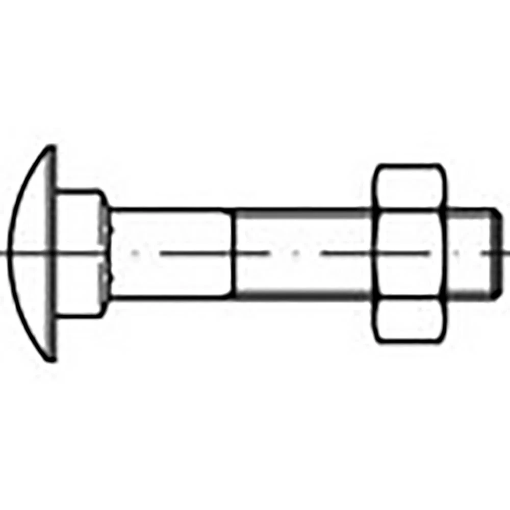 TOOLCRAFT  TO-6855720 vijci sa ravnom glavom M8 70 mm  DIN 603   čelik pocinčani 200 St. slika