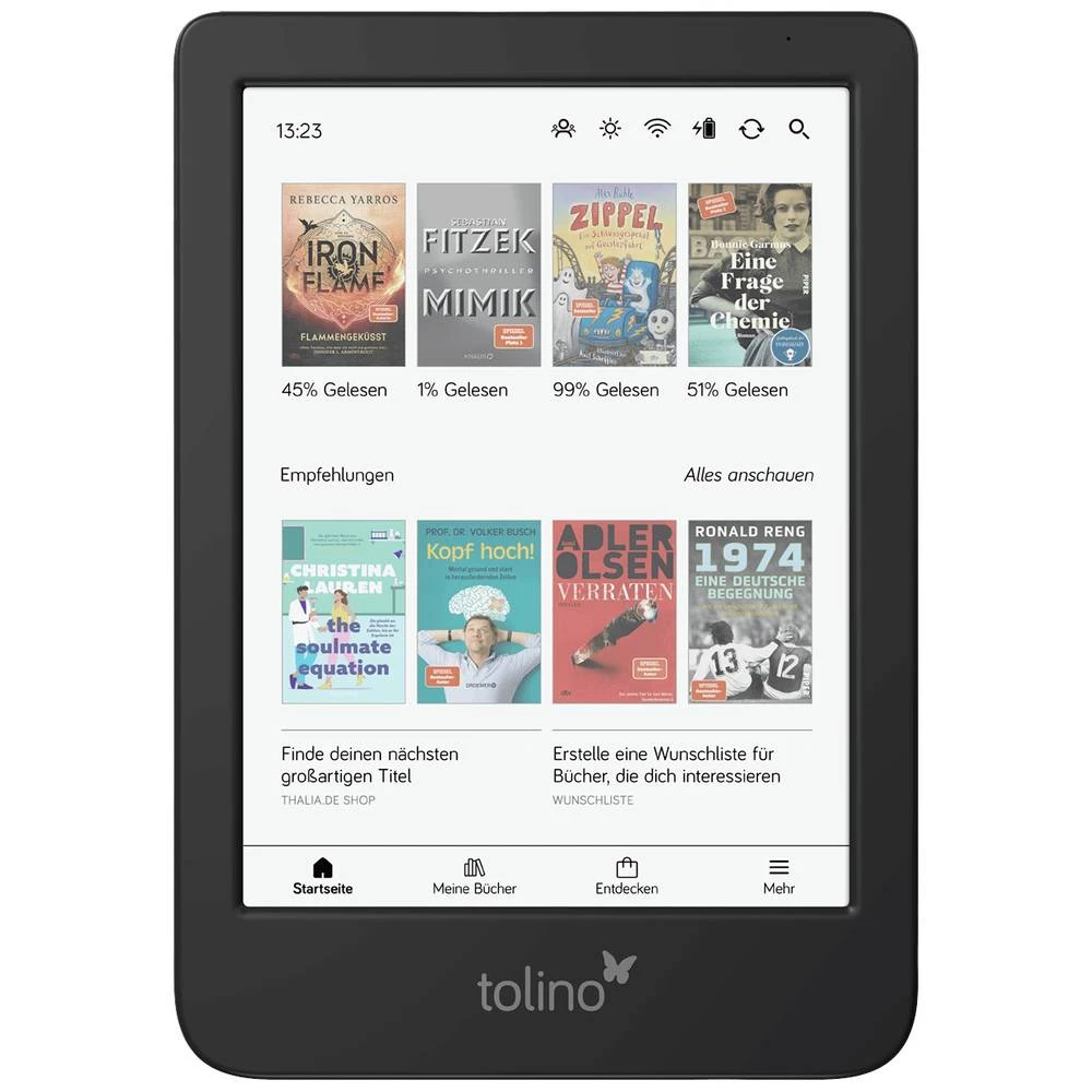 Tolino shine color eBook-čitač 15.2 cm (6 palac) crna slika