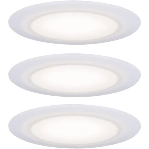 Premium LED ugradna svjetiljka Suon osnovni set IP44 okrugla 90mm 3x5W 3x480lm 230V 2700K saten, bijela Paulmann  LED ugradno svjetlo za kupaonicu 3-dijelni komplet    15 W  satenasta, bijela slika