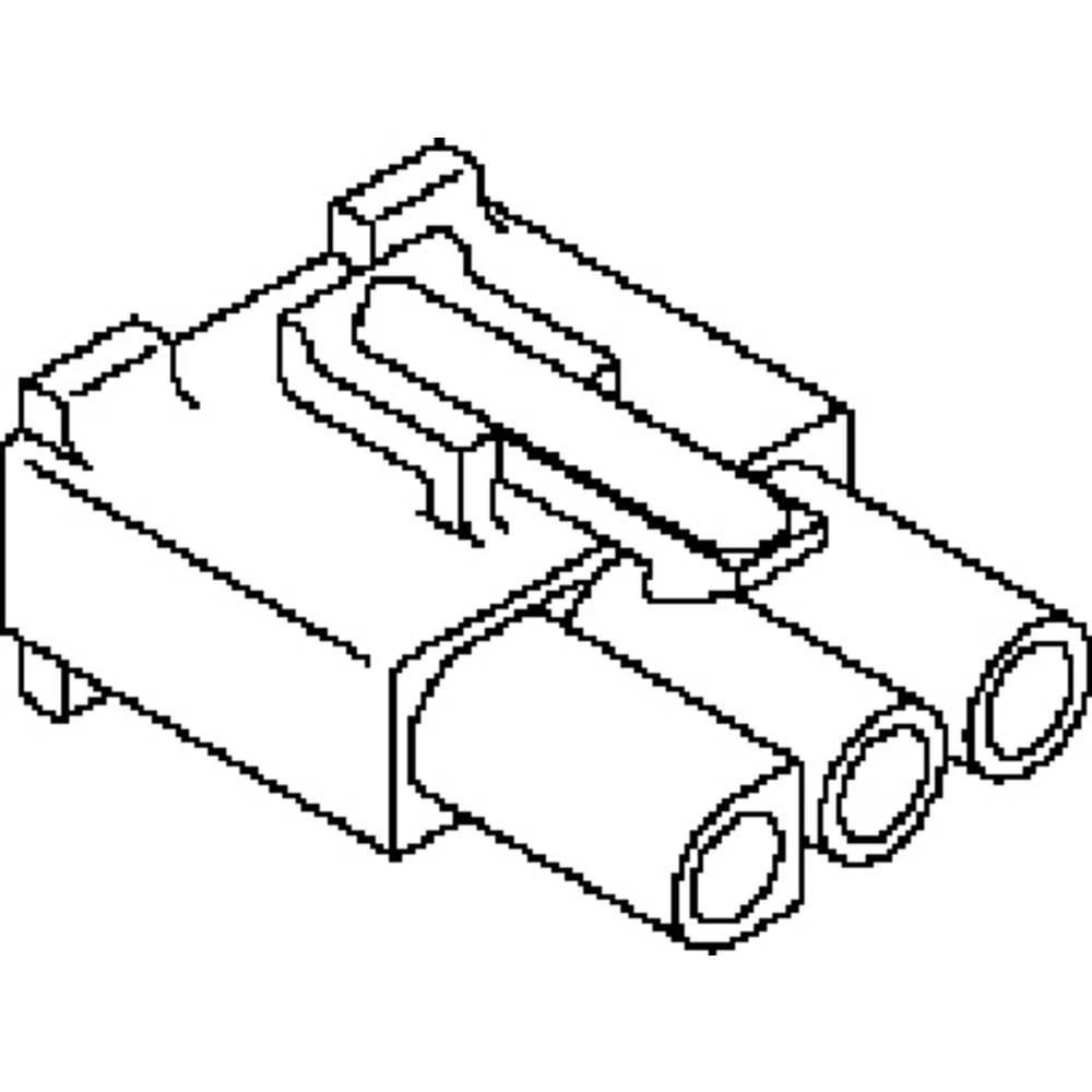 Molex 19091039 2.36mm Diameter Standard .093" Pin and Socket Receptacle Housing with Positive Latch, 94V-2, 3 Circuits slika