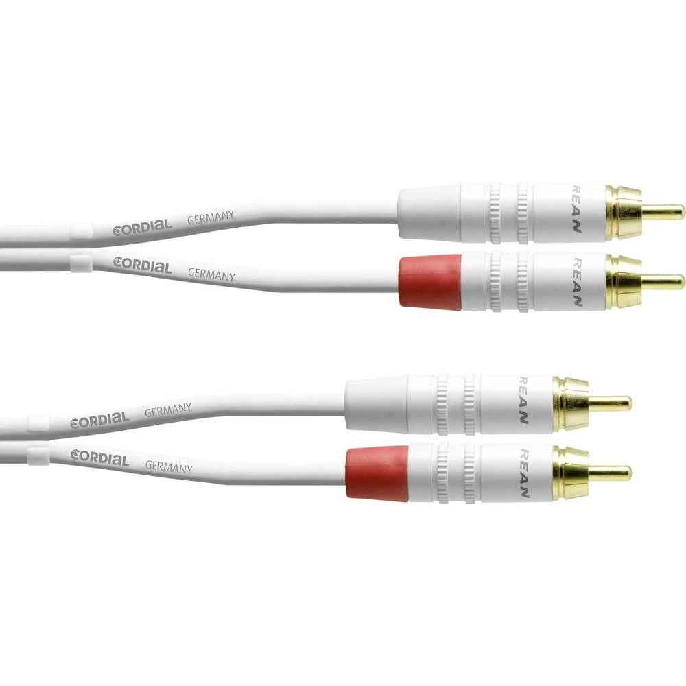 Audio Adapter cable [2x Muški cinch konektor - 2x Muški cinch konektor] 3 m Bijela Cordial slika