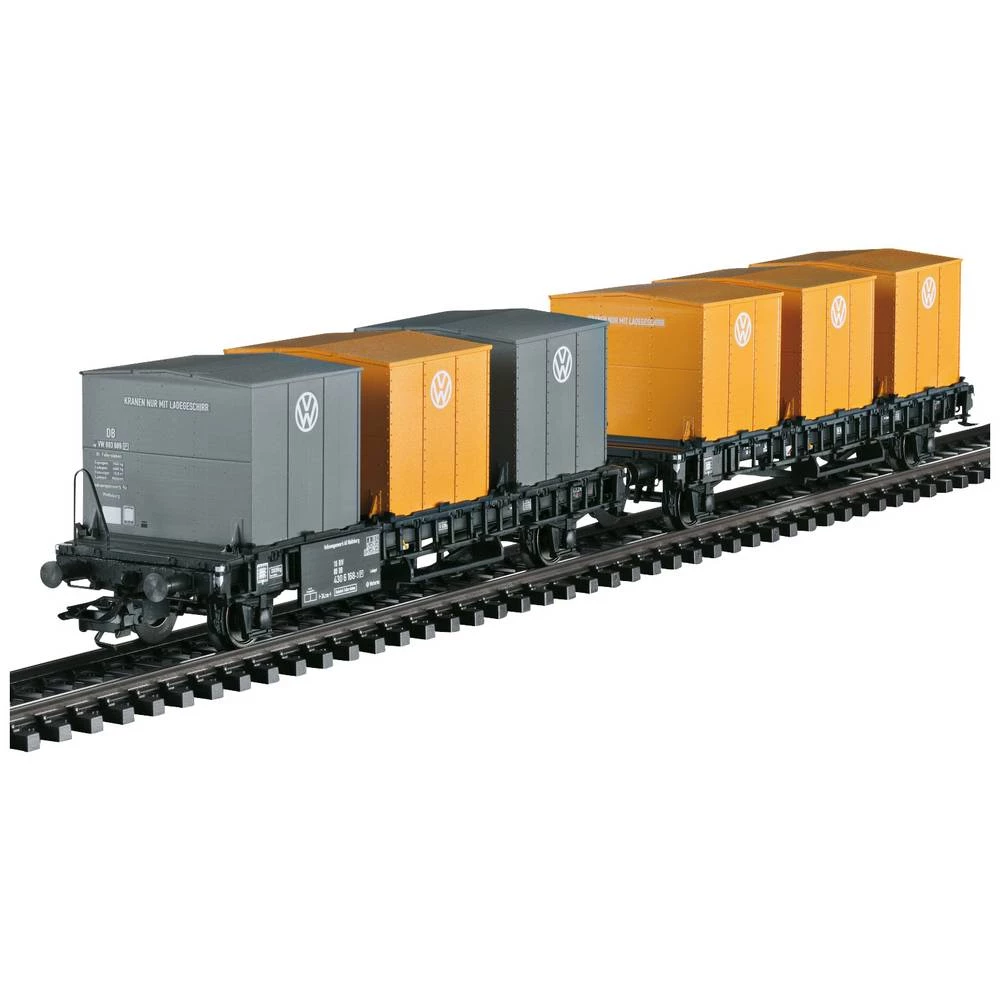 Märklin 46661 H0 par DB Laabs vagona za prijevoz kontejnera slika