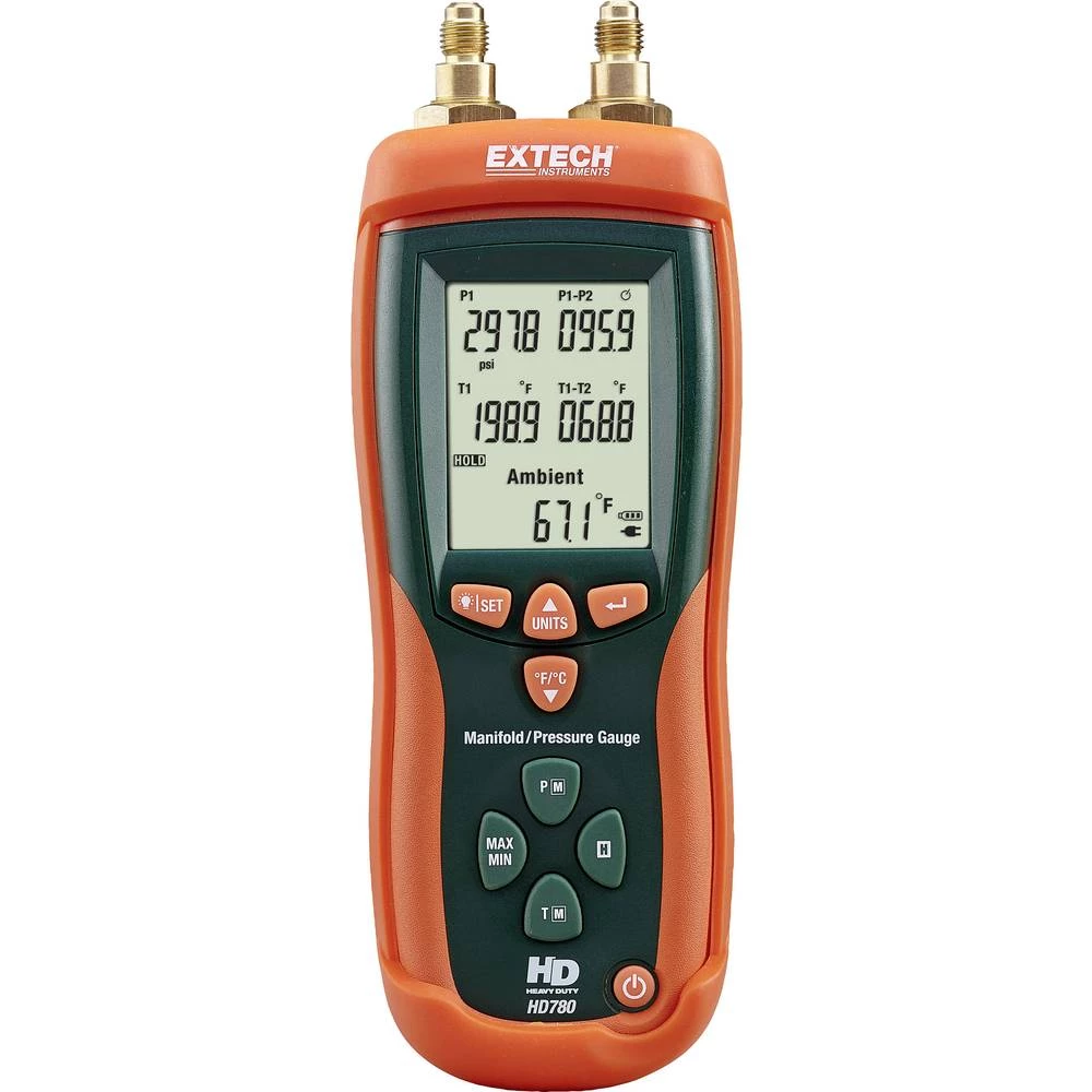 Mjerač tlaka Extech HD780 Pritisak, Temperatura -0.97 - 34.47 bar S funkcijom za mjerenje temperature slika
