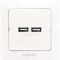 LogiLink PA0163 2-struki USB utičnica za punjenje IP20 Bijela slika