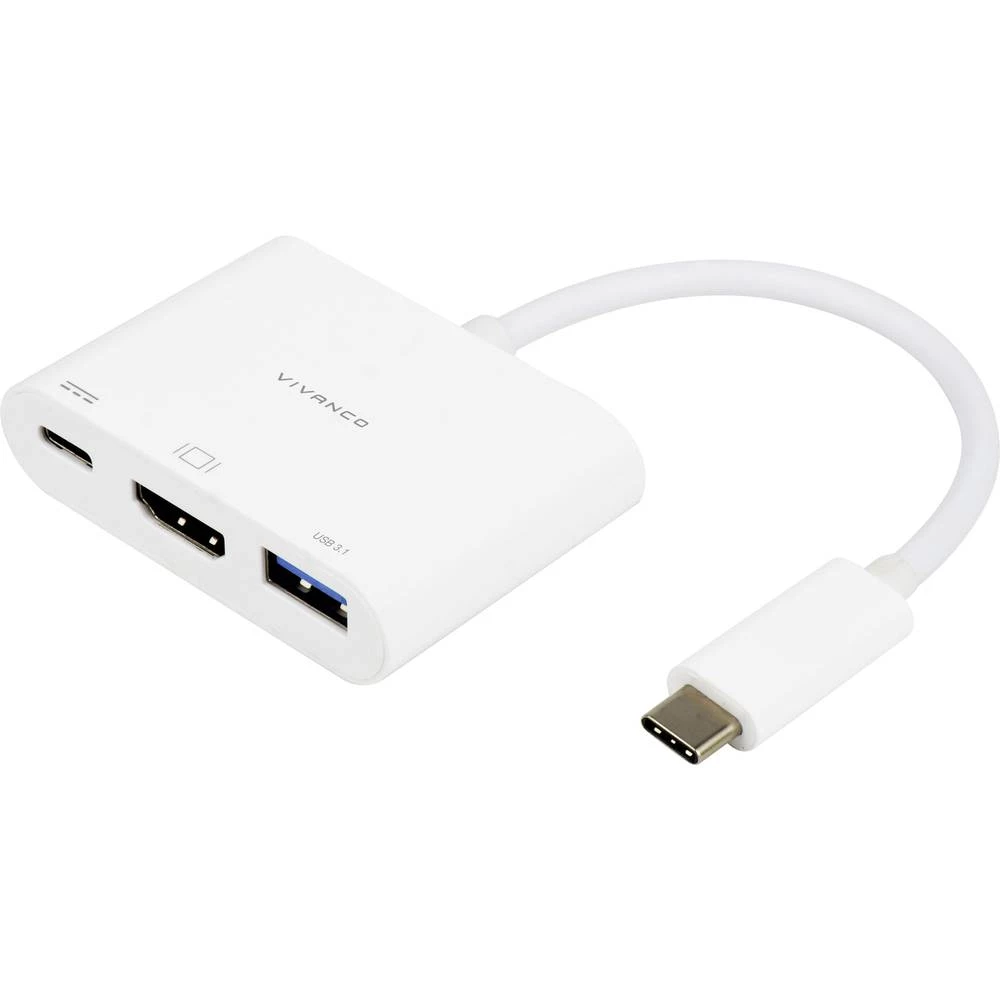USB 3.1, Video Adapter [1x Muški konektor USB-C&trade; - 3x Ženski konektor HDMI, USB 3.1 ženski konektor A, Ženski konektor USB slika