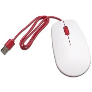 Raspberry Pi® USB miš Optički Bijelo-crvena slika