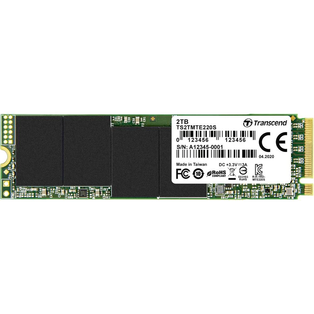 Transcend TS2TMTE220S unutarnji M.2 PCIe NVMe SSD 2280 2 TB 220S maloprodaja M.2 NVMe PCIe 3.0 x4 slika