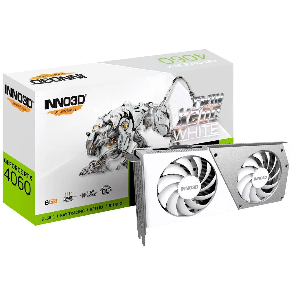 Inno 3D grafička kartica Nvidia GeForce RTX 4060 Twin X2 8 GB GDDR6-SDRAM PCIe x16 DisplayPort, HDMI™ navijena slika